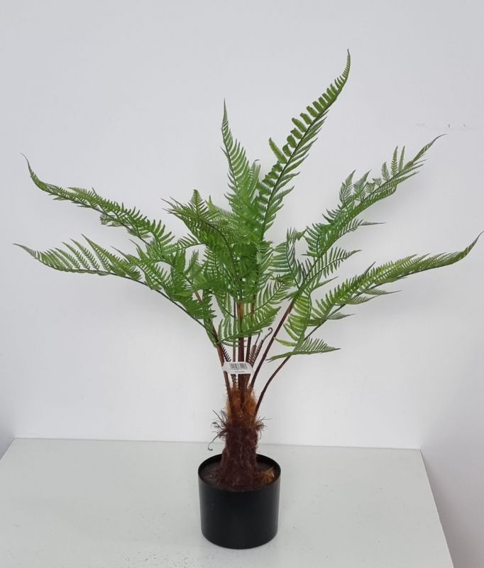 Planta helecho en maceta alt 80cm color verde