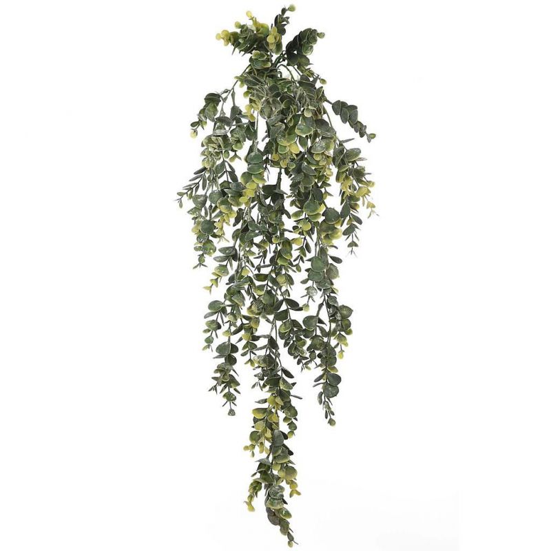 Eucalipto colgante artificial 70cm ancho 16cm color verde oscuro