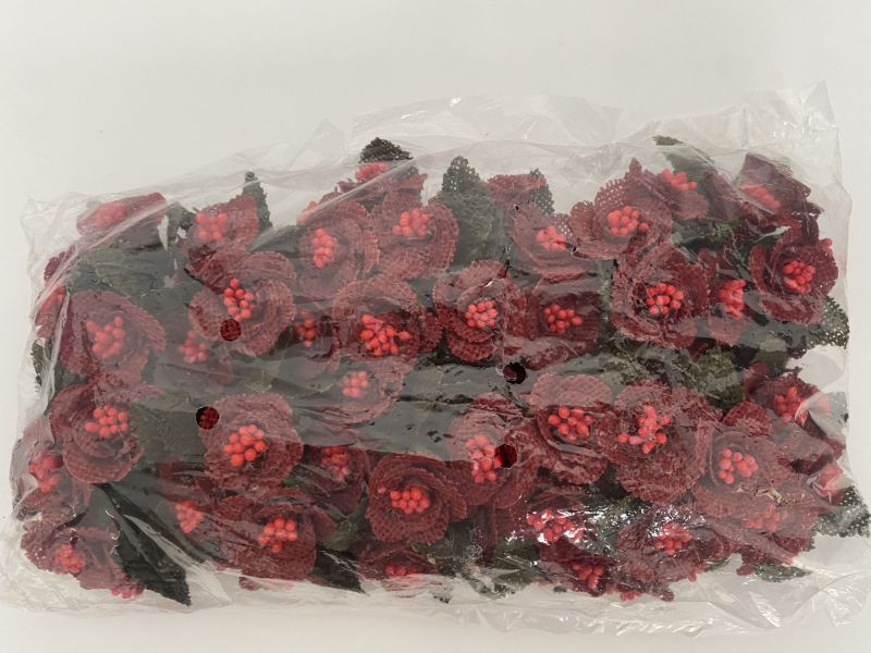 Pick de rosa roja x12 color rojo alt 15cm