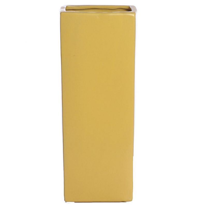 Jarron ceramica 32cm alt 32cm ancho 12x9,5cm amarillo