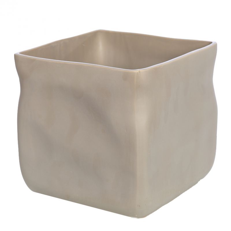 Macetero ceramica cube 19cm x 19cm 