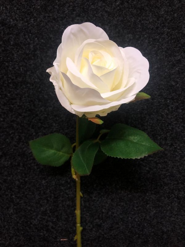 Rosa de 42cm blanco