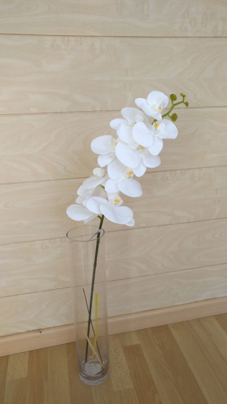 Vara orquídea phalenopsis alt 92cm ancho 12cm color blanco