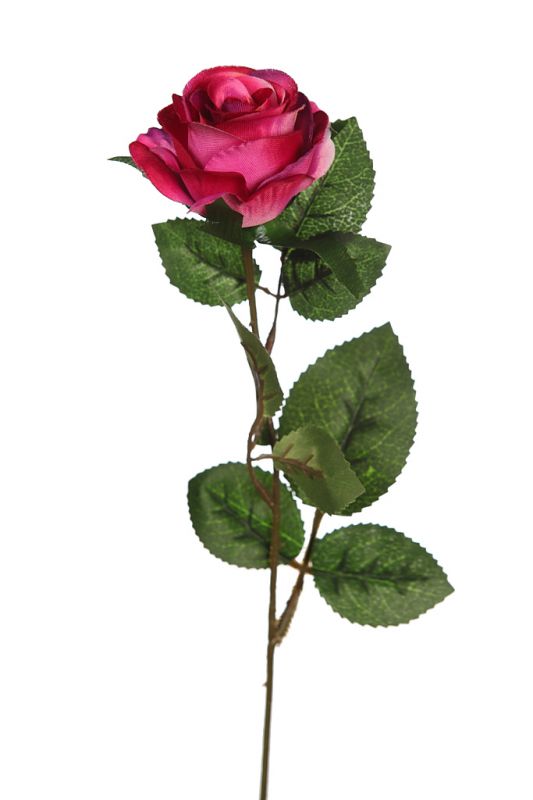 Vara rosa artificial fucsia 55cm