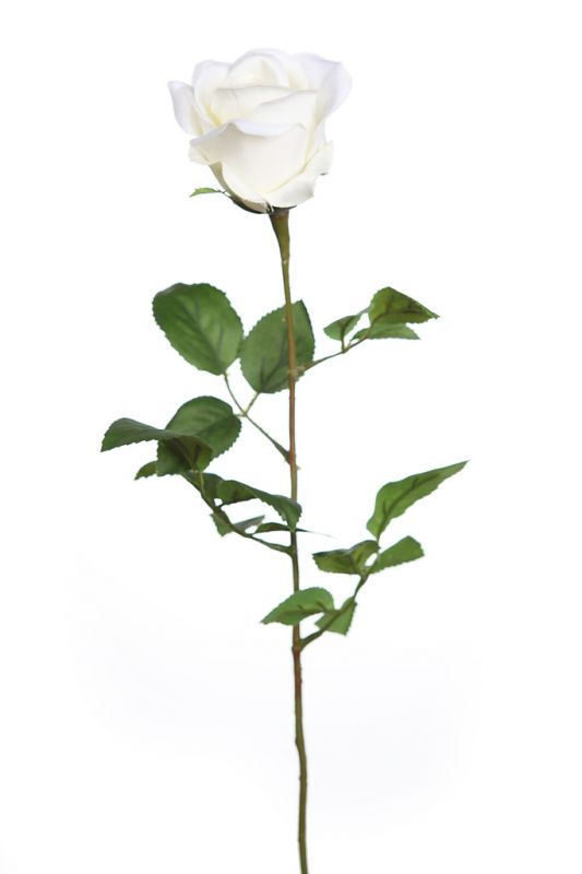 Vara rosa artificial color blanco 72cm