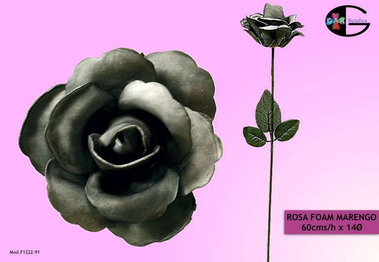 -eva rose stem w/ leaf x 3