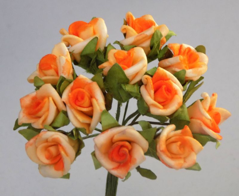 Rosita vela x 10 color naranja