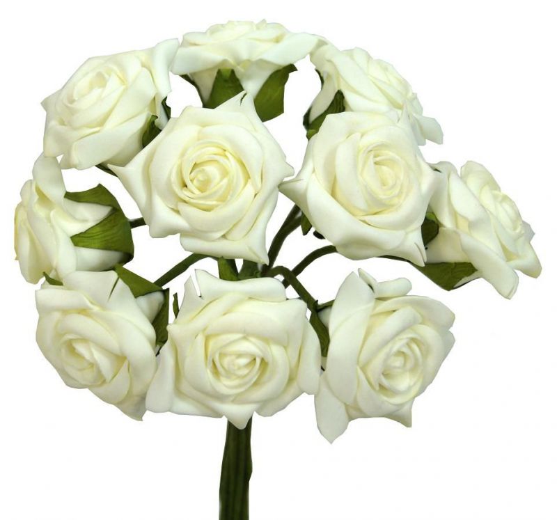 Bouquet foam x 10 color blanco