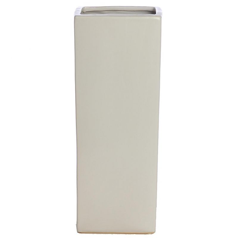 Jarron ceramica 32cm alt 32cm ancho 12x9,5cm blanco