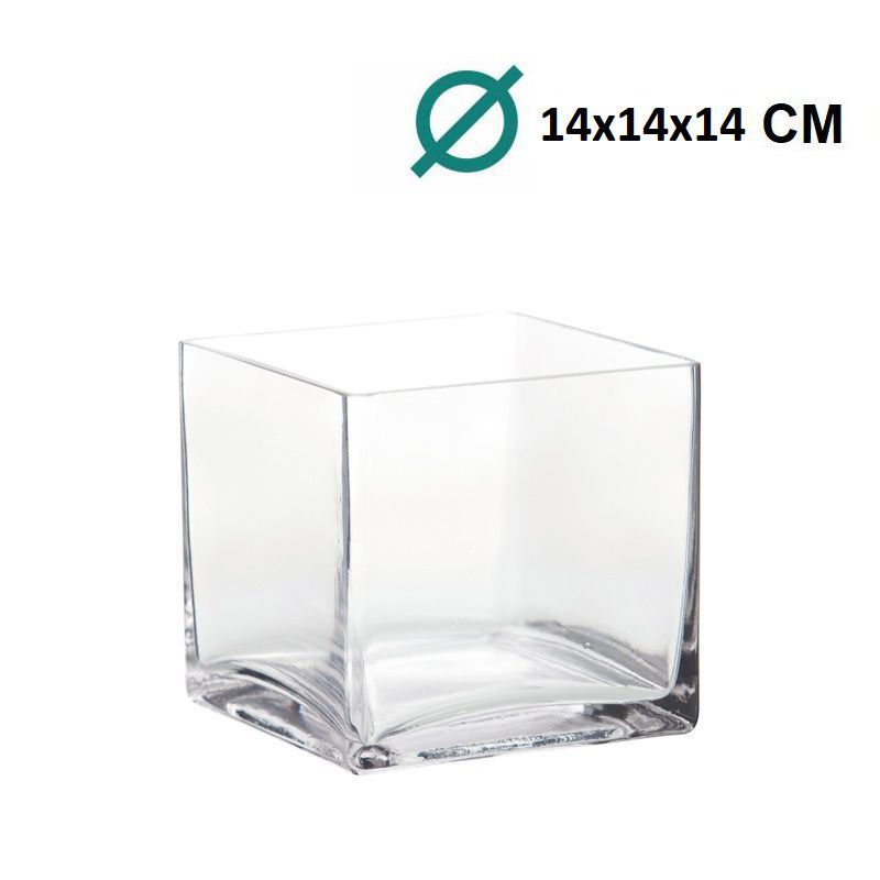 Cristal cuadrado 14x14x14cm