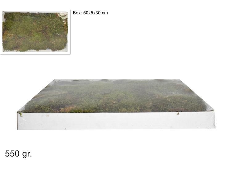 Caja musgo tipo alfombra color verde marrón 550gr