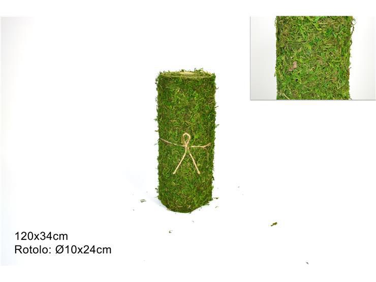 Manto musgo adhesivo color verde 24x120cm