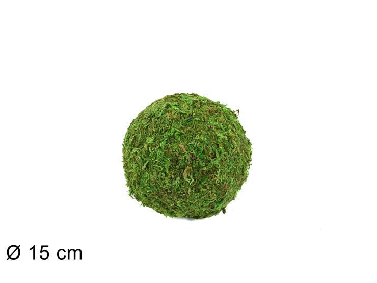 Bola de musgo decorativa color verde 15cm