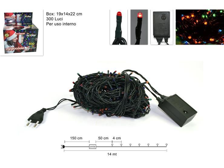 Luces multicolor 100l 3 cables