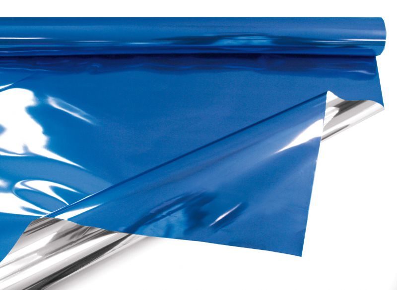 Bobina metalizado 1 cara color azul 70cm x 50m