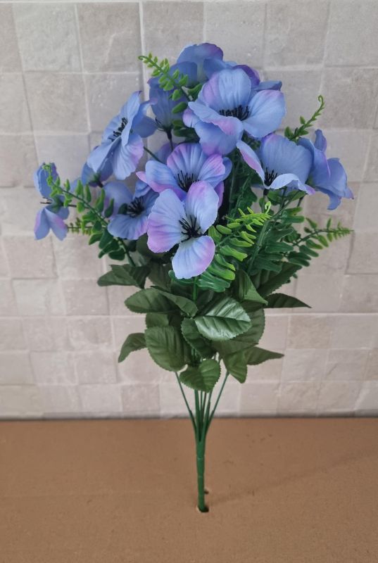 Ramo viola satin alt 46cm color azul