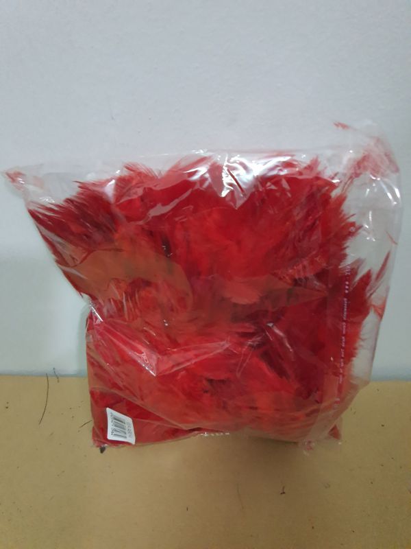 Bolsa plumas 100gr 25x20cm color rojo